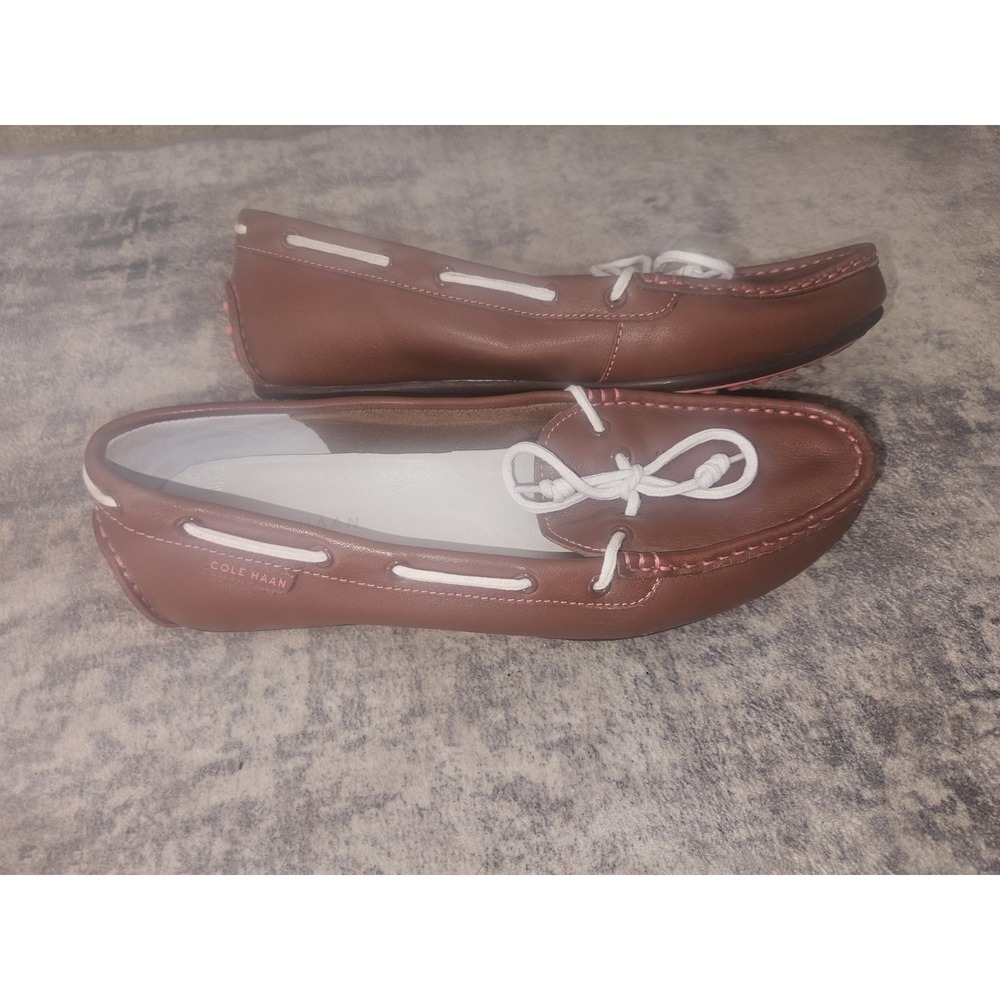 Cole Haan Great EscapDriving Loafers Women's 7.5 B Brown Leather Moccasin Shoes - Picture 2 of 7